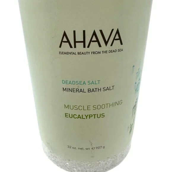 AHAVA Dead Sea Salt Mineral Bath Salt - Muscle Soothing Eucalyptus 32 Oz 907 g - Picture 4 of 12